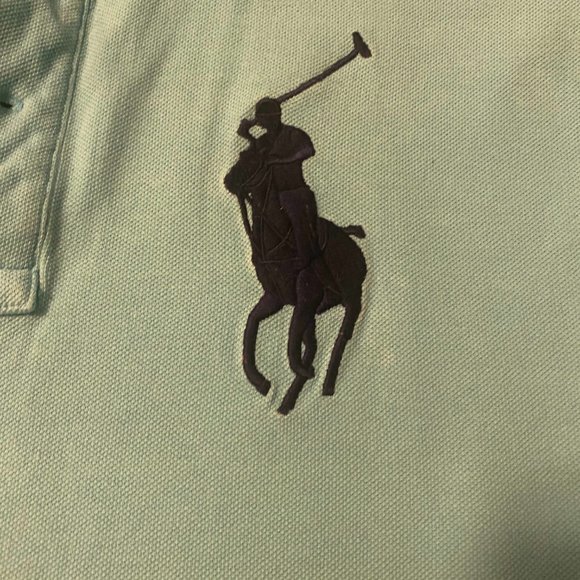 Ralph Lauren Boys  Mesh Polo Collar T-shirt Signature Embroidered Beige - Picture 3 of 7